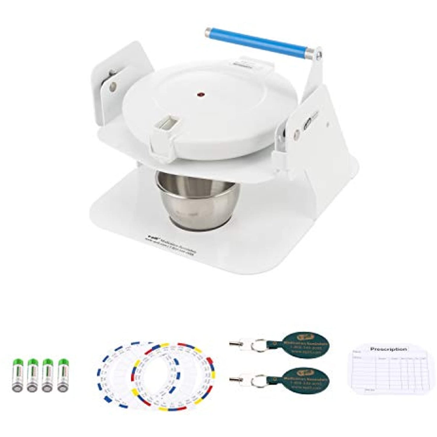 e-Pill Station – Locked Automatic Pill Dispenser with Tipper Base - White Lid