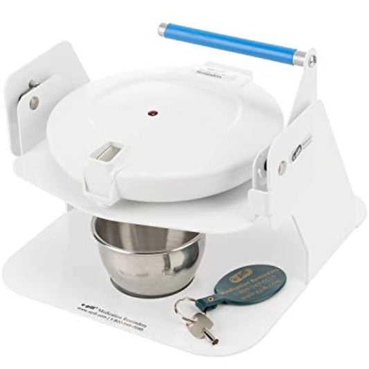 e-Pill Station – Locked Automatic Pill Dispenser with Tipper Base - White Lid