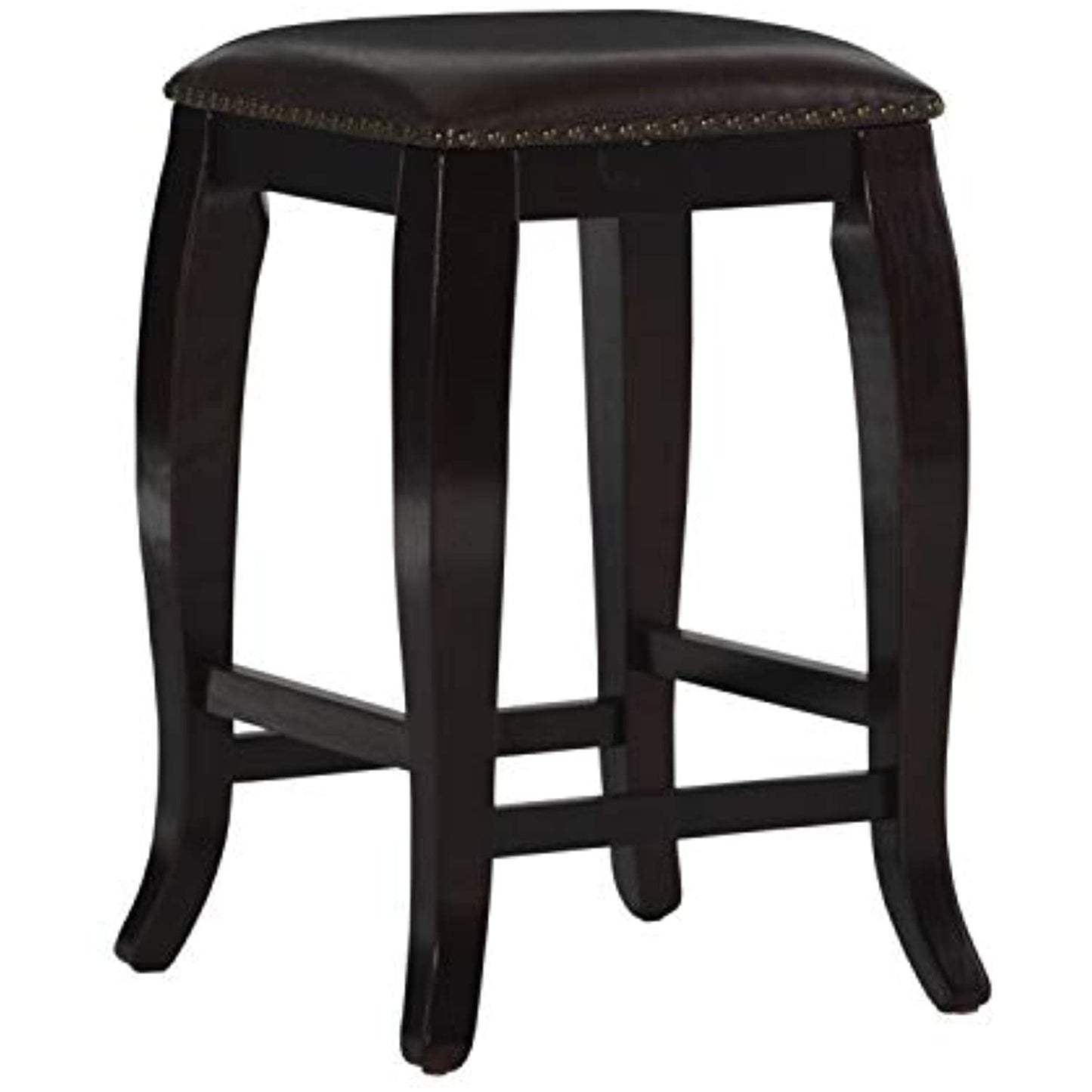Linon San Francisco Square Top Counter Stool, Brown