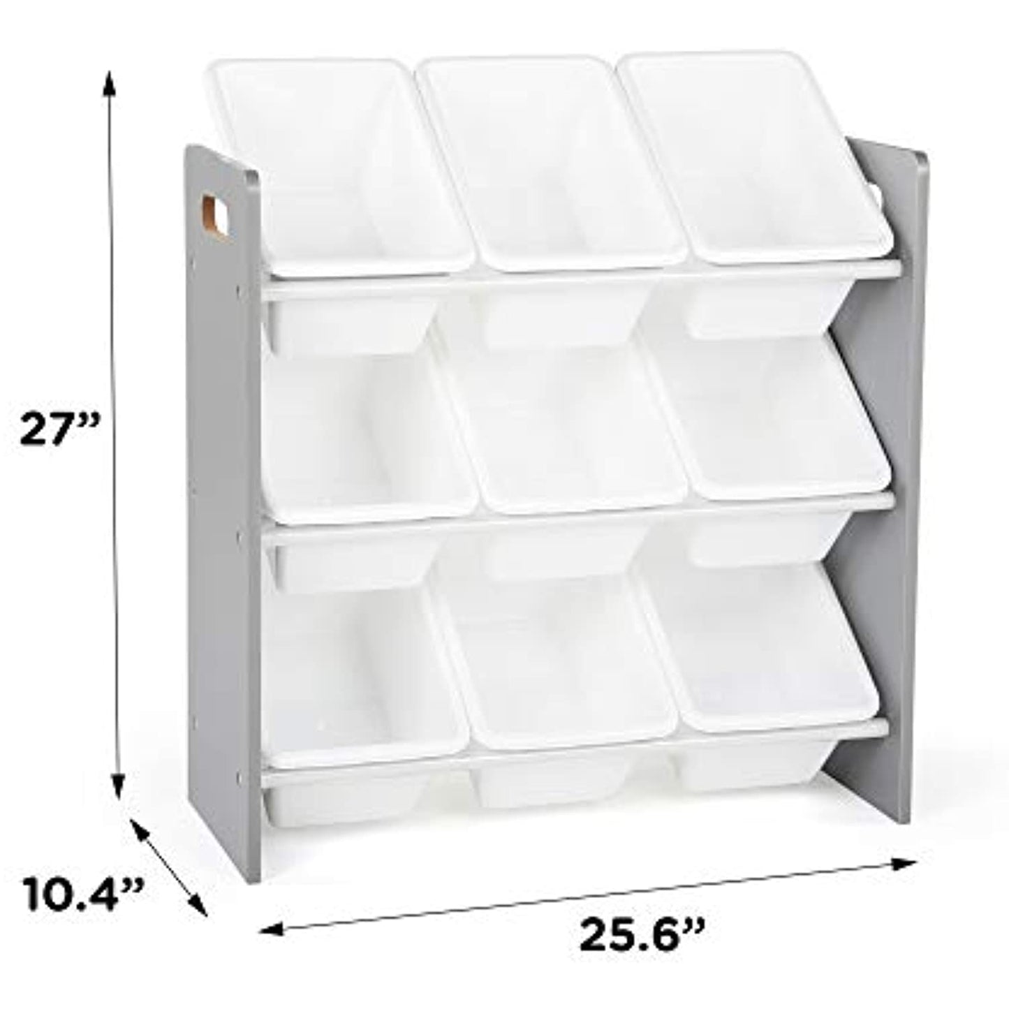 Humble Crew, Grey/White Toy Organizer, 9 Bin Storage, 24" Tall