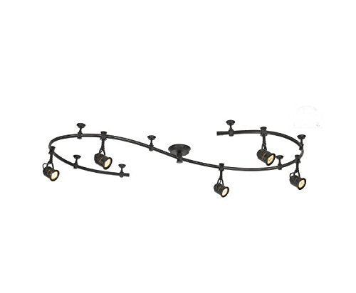 5 Light 10 Ft. Black Flexible 9.17"h x 5"w x 120" Black