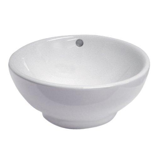 DECOLAV 1441-CWH Aila Classically Redefined Above-Counter Vitreous China Bathroom Sink, White