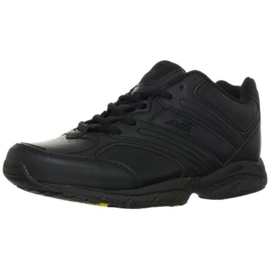 Avia Womens Walking Sneaker- Black 7.5 Medium- 3251