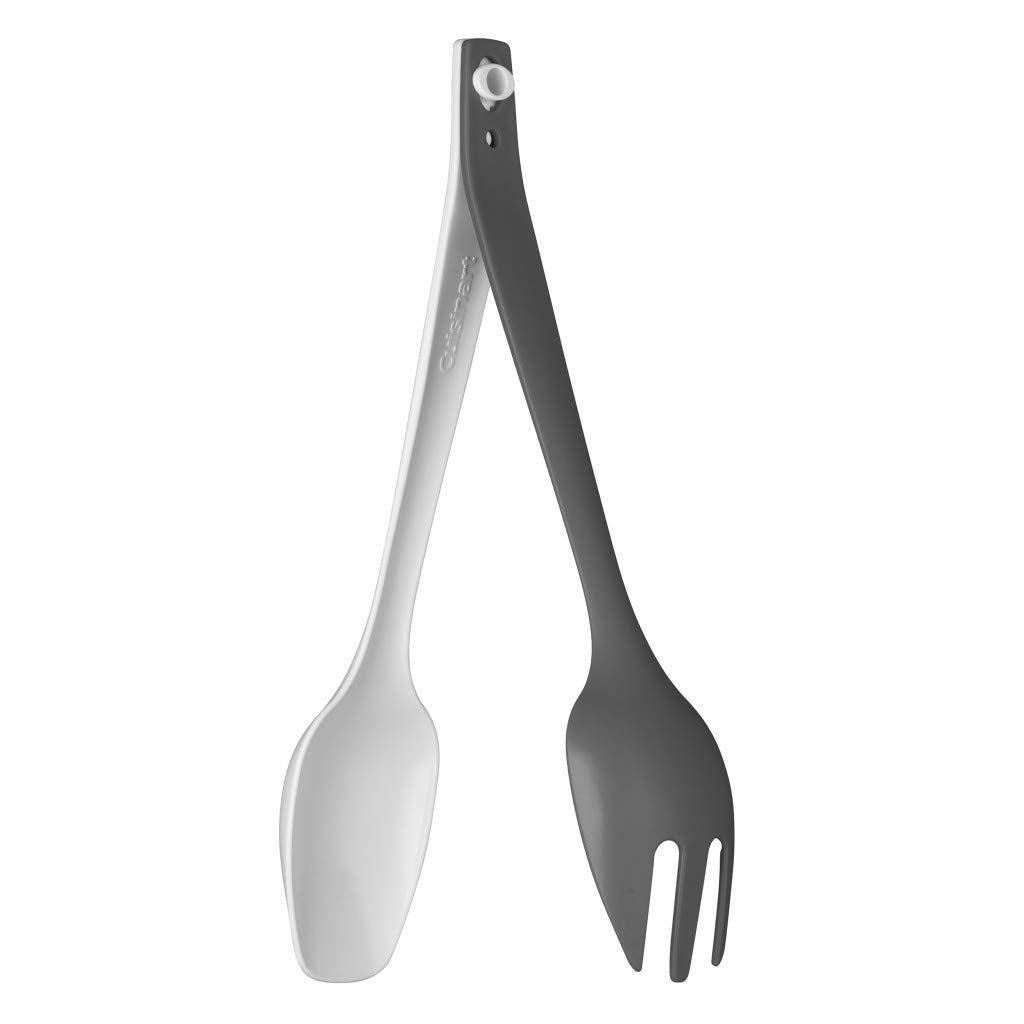 Cuisinart Toss 'N Serve Salad Grey & White Tongs, One Size, Grey