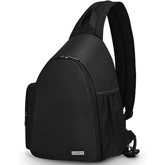 CADEN Camera Bag Sling Backpack,  with Tripod Holder, Black (NEW)