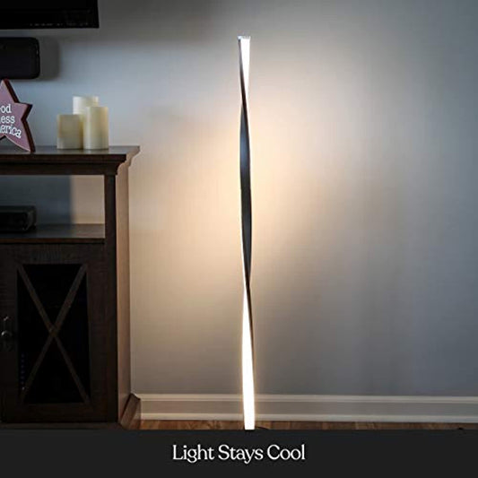 Brightech Helix LED Lamp Floor- Black- Warm White Light/ Dimmable (Open Box)