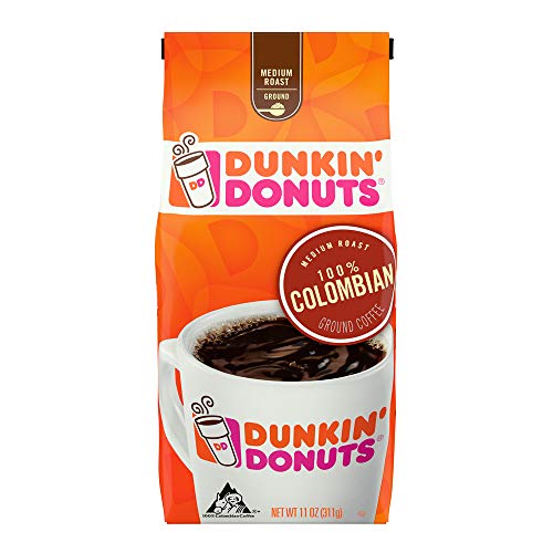 Dunkin' Donuts Ground Coffee, 100% Colombian 11oz  BB: MAY 2020
