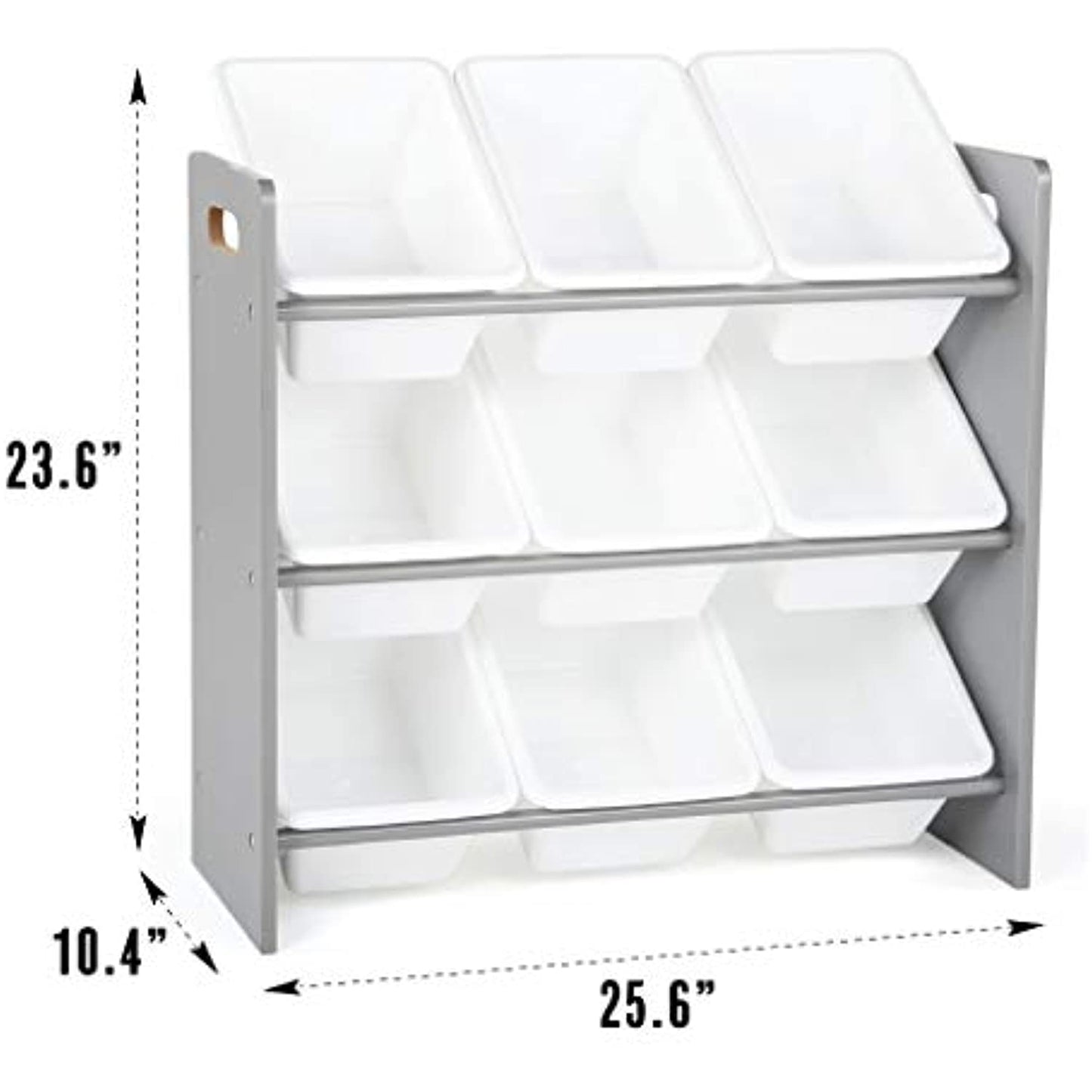 Humble Crew, Grey/White Toy Organizer, 9 Bin Storage, 24" Tall