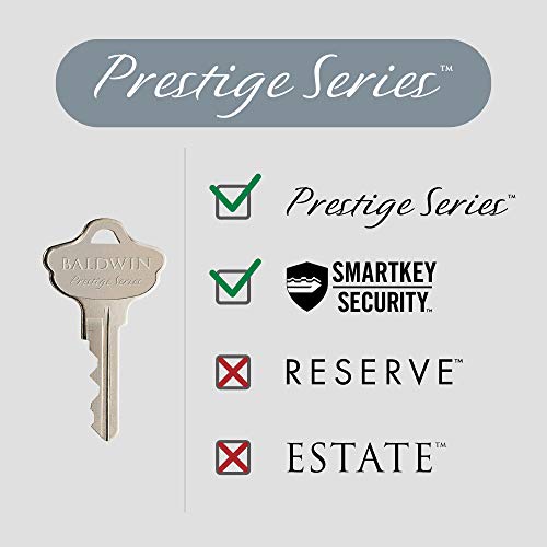 Baldwin Prestige Alcott Entry Knob featuring SmartKey in Lifetime Polished Brass