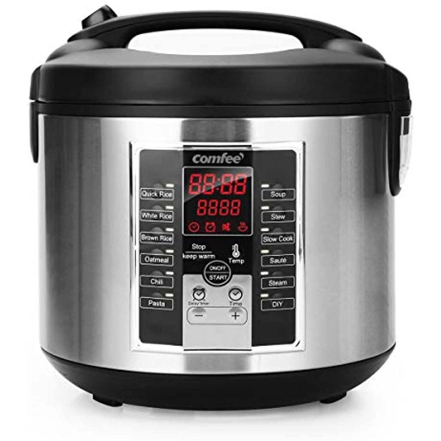 COMFEE' Rice Cooker Slow Cooker Steamer Stewpot Saute All in One 12 Digital C...