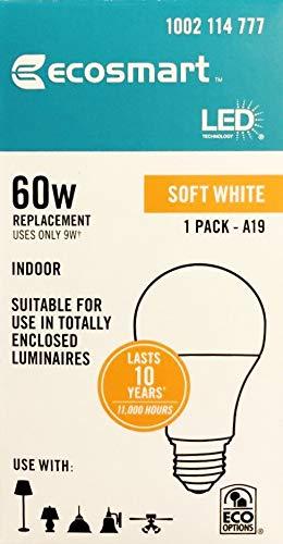 EcoSmart LED Bulb 60W Replacement Indoor 1 Pack-A19