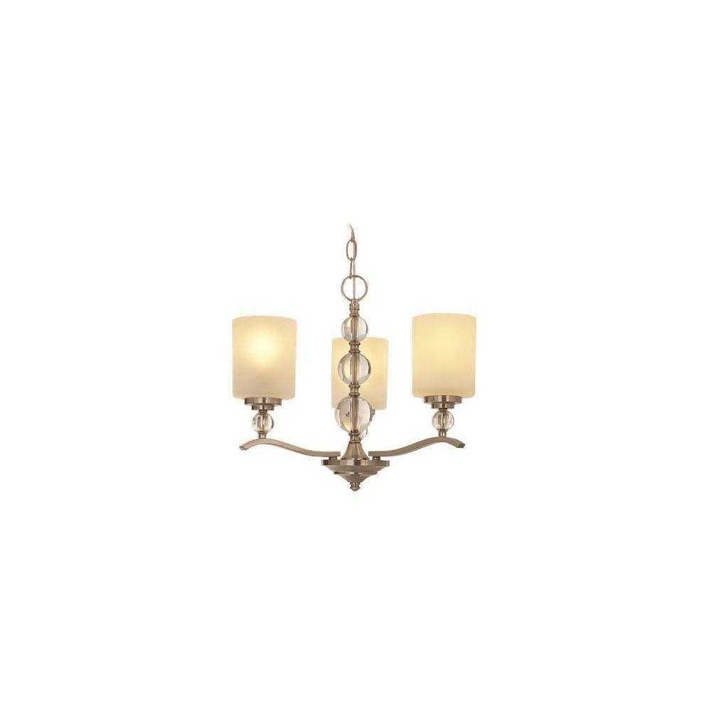 Hampton Bay 19706-000 Laurel Hill 3-Light Brushed Nickel Chandelier