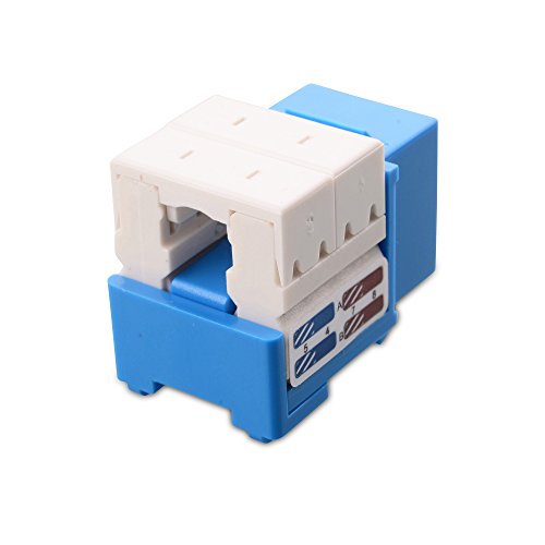 Cable Matters UL Listed 50-Pack Cat6 RJ45 Keystone Jack in Blue and Keystone