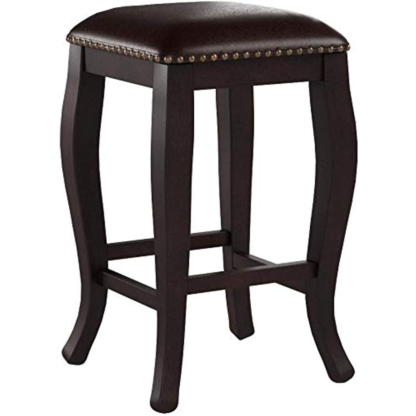 Linon San Francisco Square Top Counter Stool, Brown