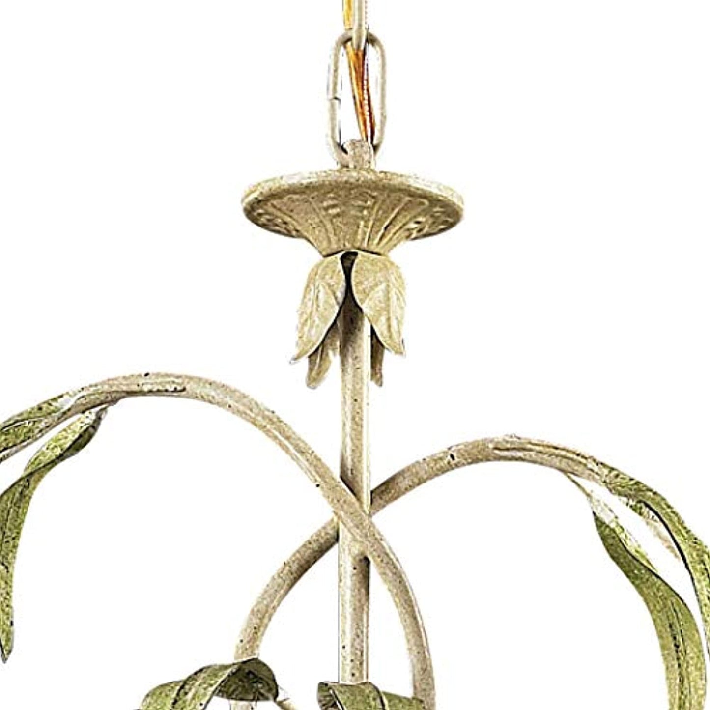 ELK Lighting Huarco 6-Light Chandelier, Seashell/Amber Glass -DENTED, SOLD AS IS