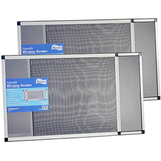 Fenestrelle Adjustable Window Screen - Horizontal (20" H x 28" - 54" W), 2 Pack