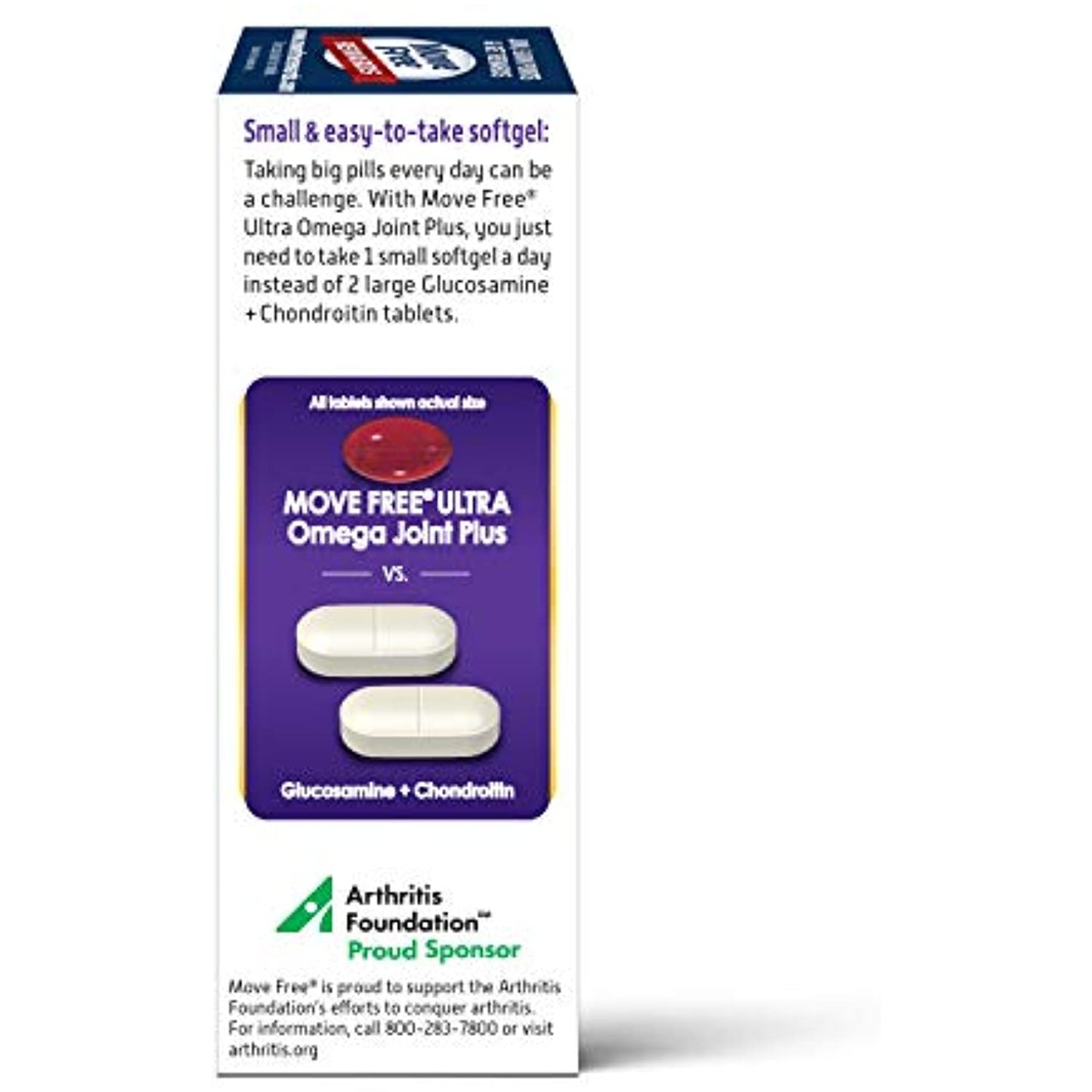 Omega-3s Plus HA & Antioxidant, Move Free Ultra Omega (30 Count In A Box), Joint Health Supplement with Omega-3 Krill Oil and Hyaluronic Acid