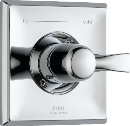 Delta Faucet Dryden 14 Series Single-Function Shower Trim Kit with Single-Spray Touch-Clean Shower Head, Chrome T14251 (Valve Not Included)