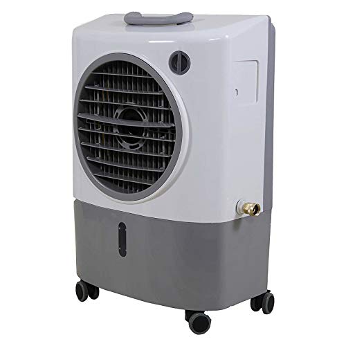 Hessaire MC18M Portable Evaporative Cooler, Gray, 1300 CFM, Cools 500 Sq ft