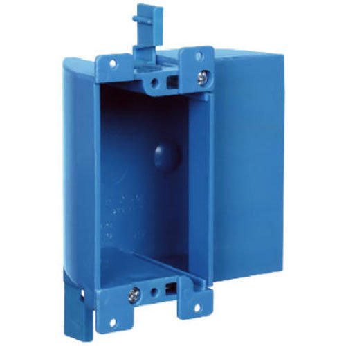 Carlon B117RSW Work Outlet Box, 1 Gang, 3.64-Inch Length by 4.07-Inch Width by 2-Inch Depth, Blue