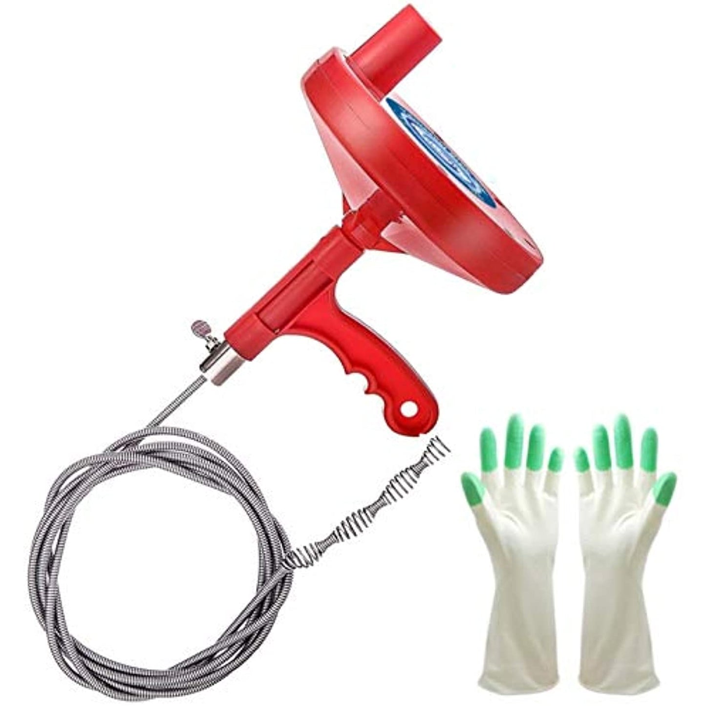 DrainSoon Plumbing Auger 25 Ft, Comes with Gloves (open box- New)