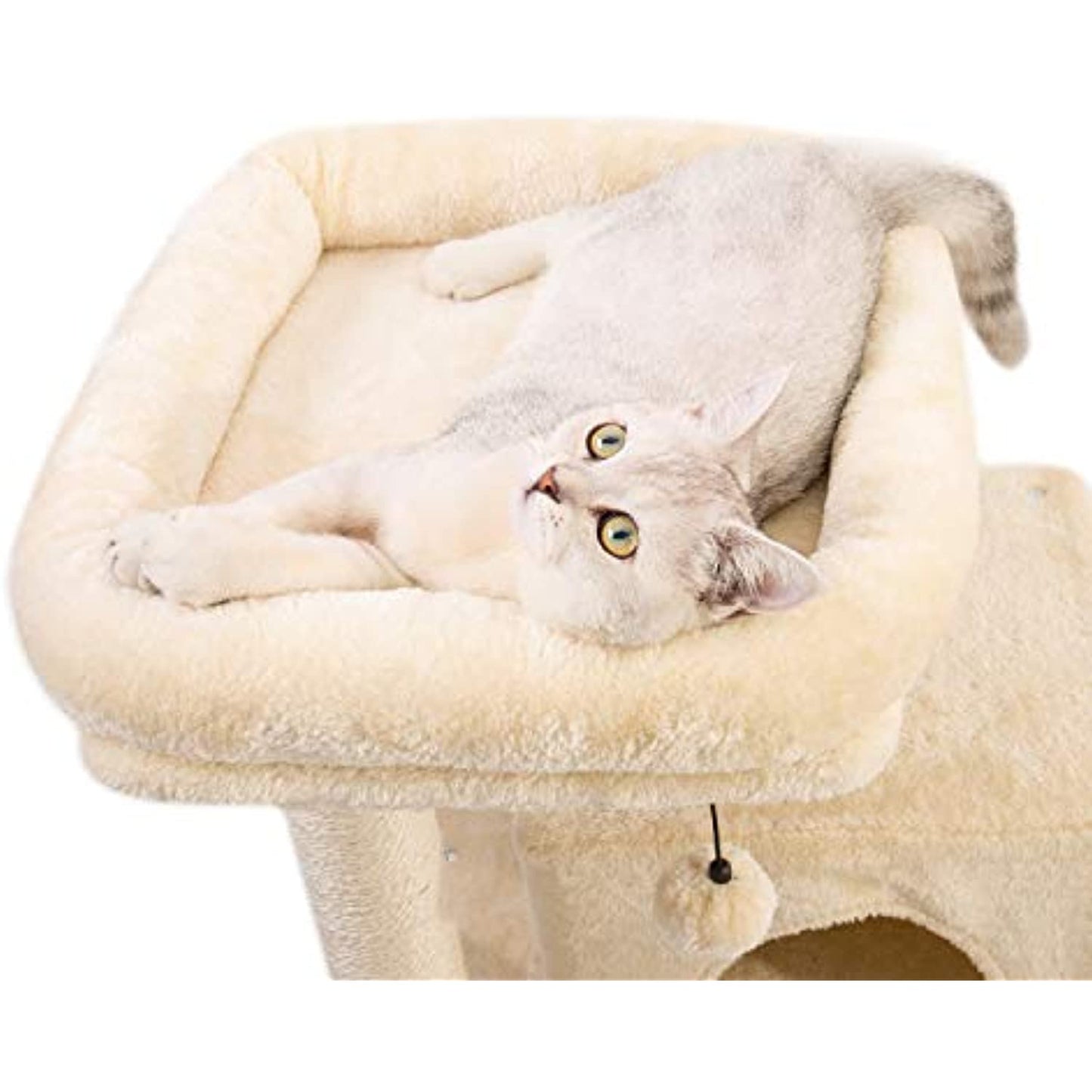 PAWZ Road Cat Tree Luxury Cat Tower with Double Condo, AWJ0420M Beige - Preowned