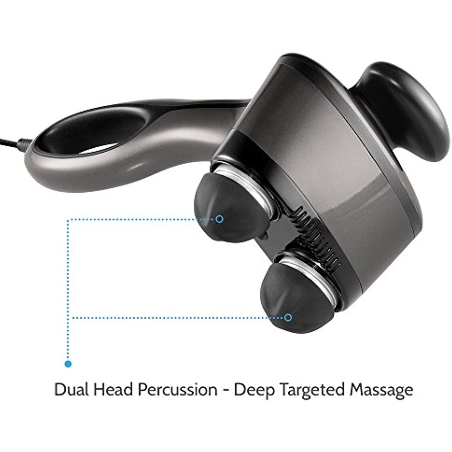 HoMedics Dual Temp Handheld Percussion Massage | 5 Speed Settings, 3