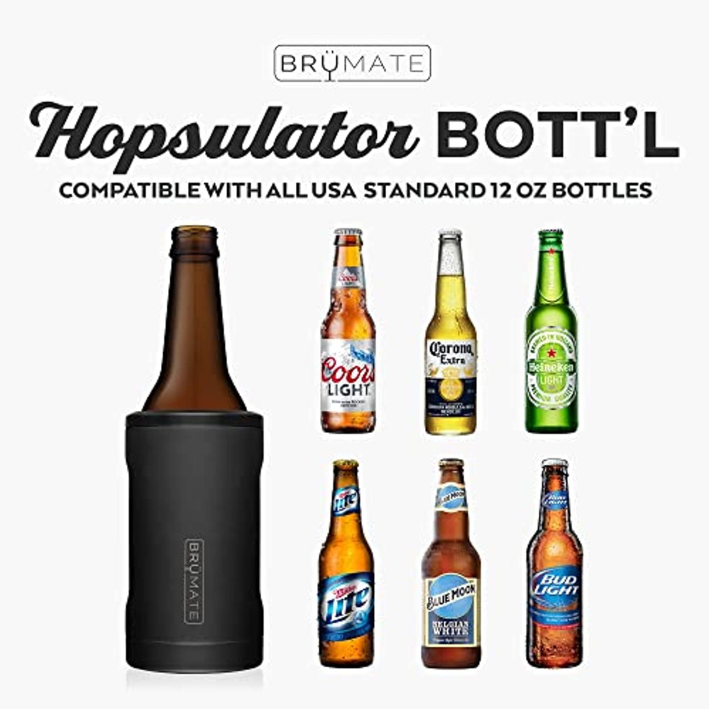 Brumate Hopsulator Bott’l Cooler in Glitter white