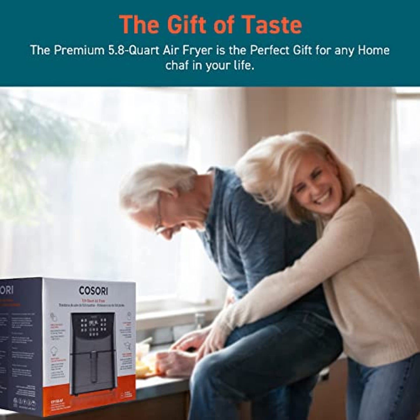 COSORI Air Fryer Oven Combo 5.8QT Max Xl Large Cooker Black