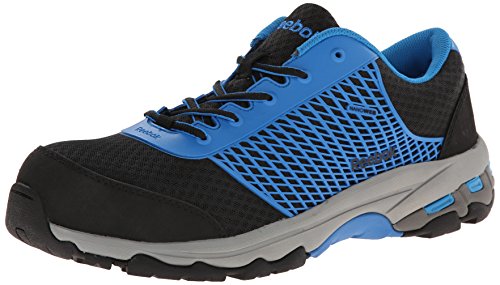 Reebok Work Men's Heckler Rb4620 shoe, Black/Blue Trim, 11 M US