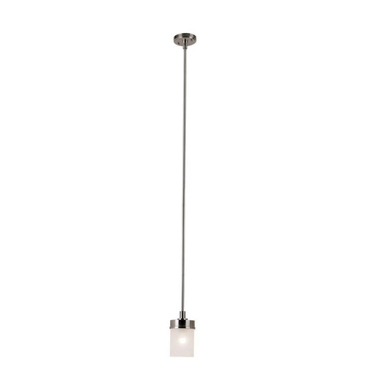 Hampton Bay 1001467498 1-Light Brushed Nickel Mini Pendant