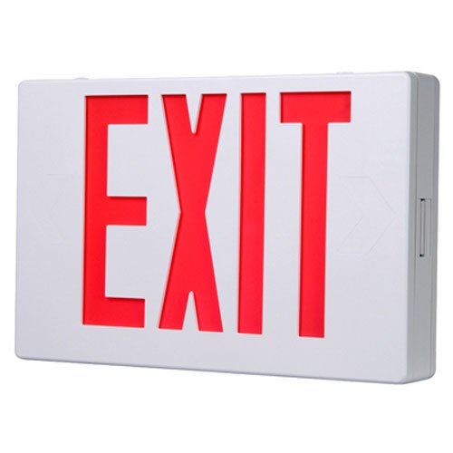 ALL-PRO APX7R, Self Powered, White Housing, LED Exit, Red Letters