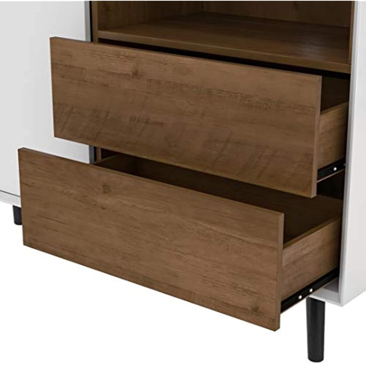 Bestar Alga Sideboard, Walnut Brown (OPEN BOX- PREOWNED)