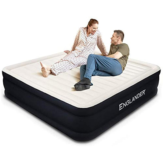 Englander California King Double-High Airbed (84"x 72"x 20") Black -NEW