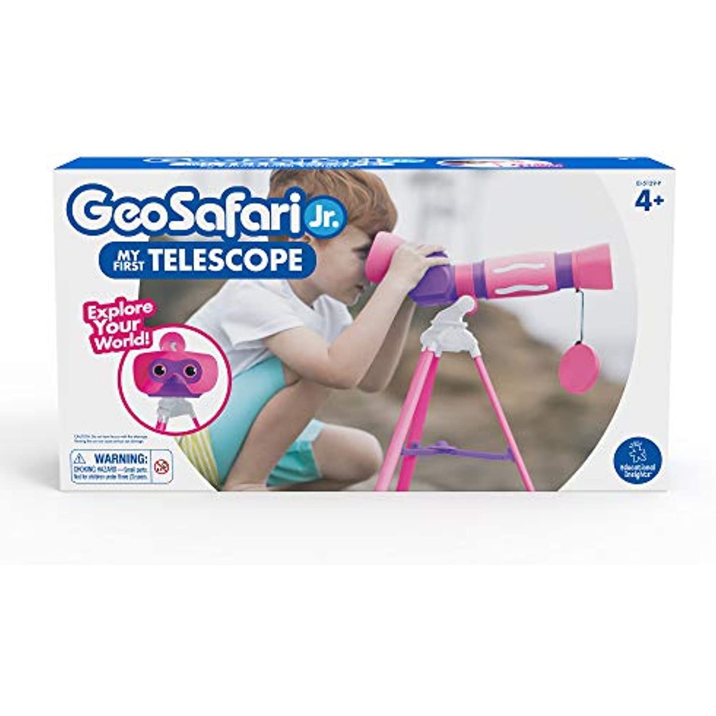 GeoSafari Jr. My First Telescope, Pink, Ages 4+ - OPEN BOX