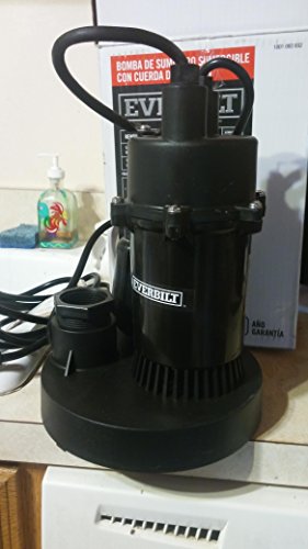 Everbilt 1/4 HP Submersible Sump Pump with Tether * salvage*