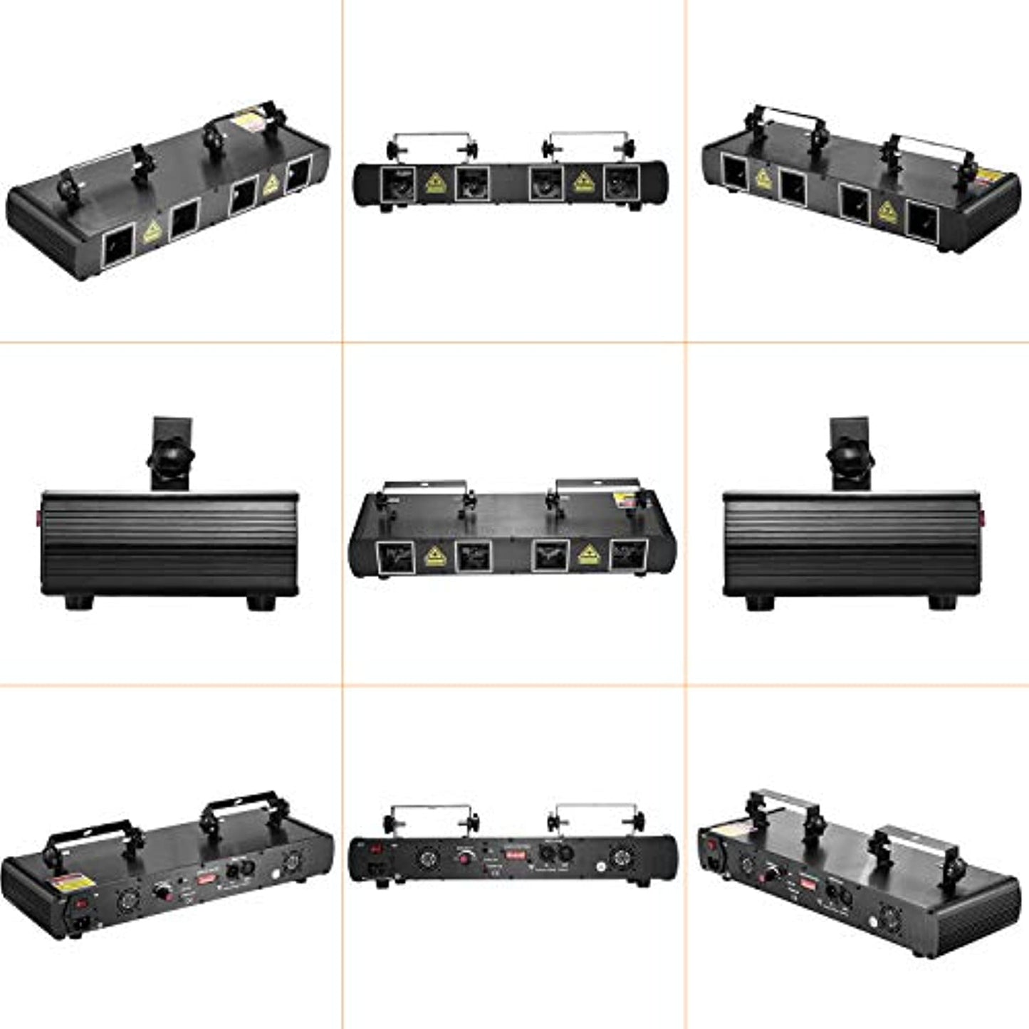 BSYUN 2nd version 4 Lens RGBY DJ Sound Activated Led Projector Party Lights