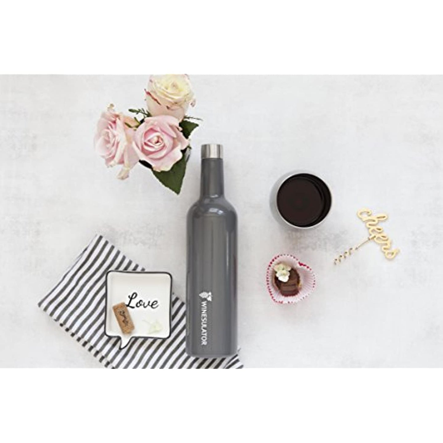 BrüMate Winesulator 25 Oz Triple-Walled Insulated Wine Canteen Made Of Stainless