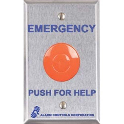 ALARM CONTROLS PBL1 LARGE 1" RED MUSHRM BTN MOUNTED