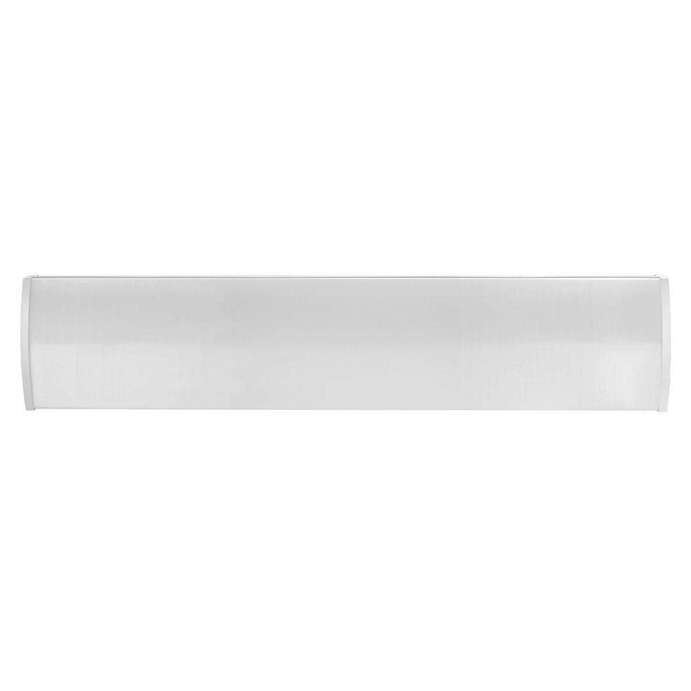Commercial Electric 4 ft. White LED High Output Wrap Bright White CRACKED LENS