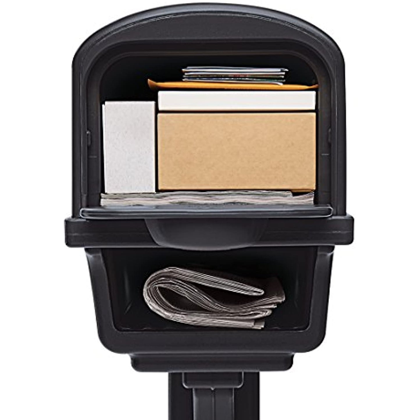 GIBRALTAR Mailboxes Plastic Mail & Post Kit, Black GGC1B0000 Rustproof- OPEN BOX