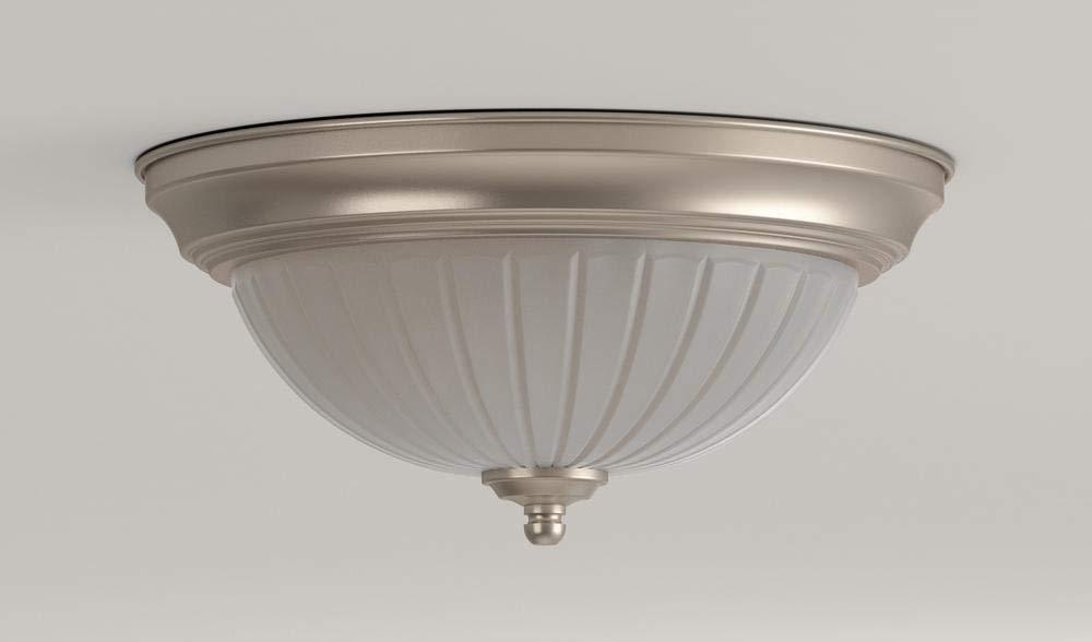 Commercial Electric 11 in. 100-Watt Equivalent Brushed Nickel Integrated LED F..