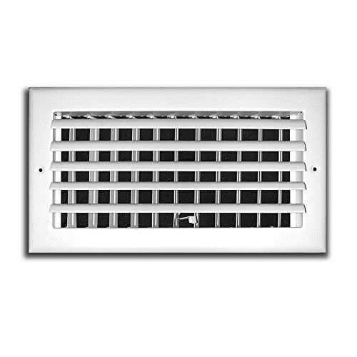 TruAire 12 in. x 6 in. 1 Way Aluminum Adjustable Curved Blade Wall/Ceiling Register