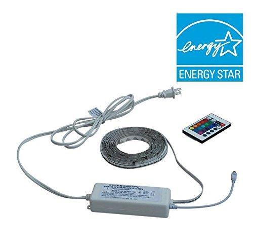 Commercial Electric DC5237WH-A 8 ft. Color Changing LED Flexible Tape Light with Wireless Remote