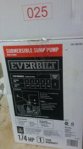 Everbilt 1/4 HP Submersible Sump Pump with Tether