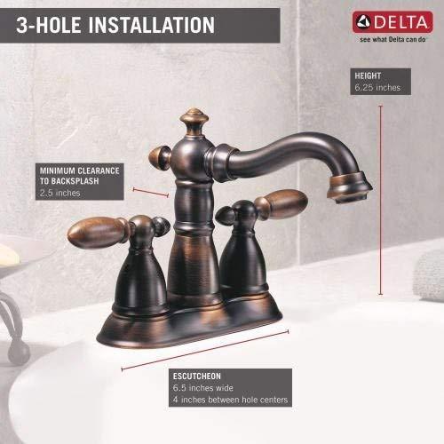Delta Faucet Victorian 2-Handle Centerset Bathroom Faucet with Diamond Seal Te..