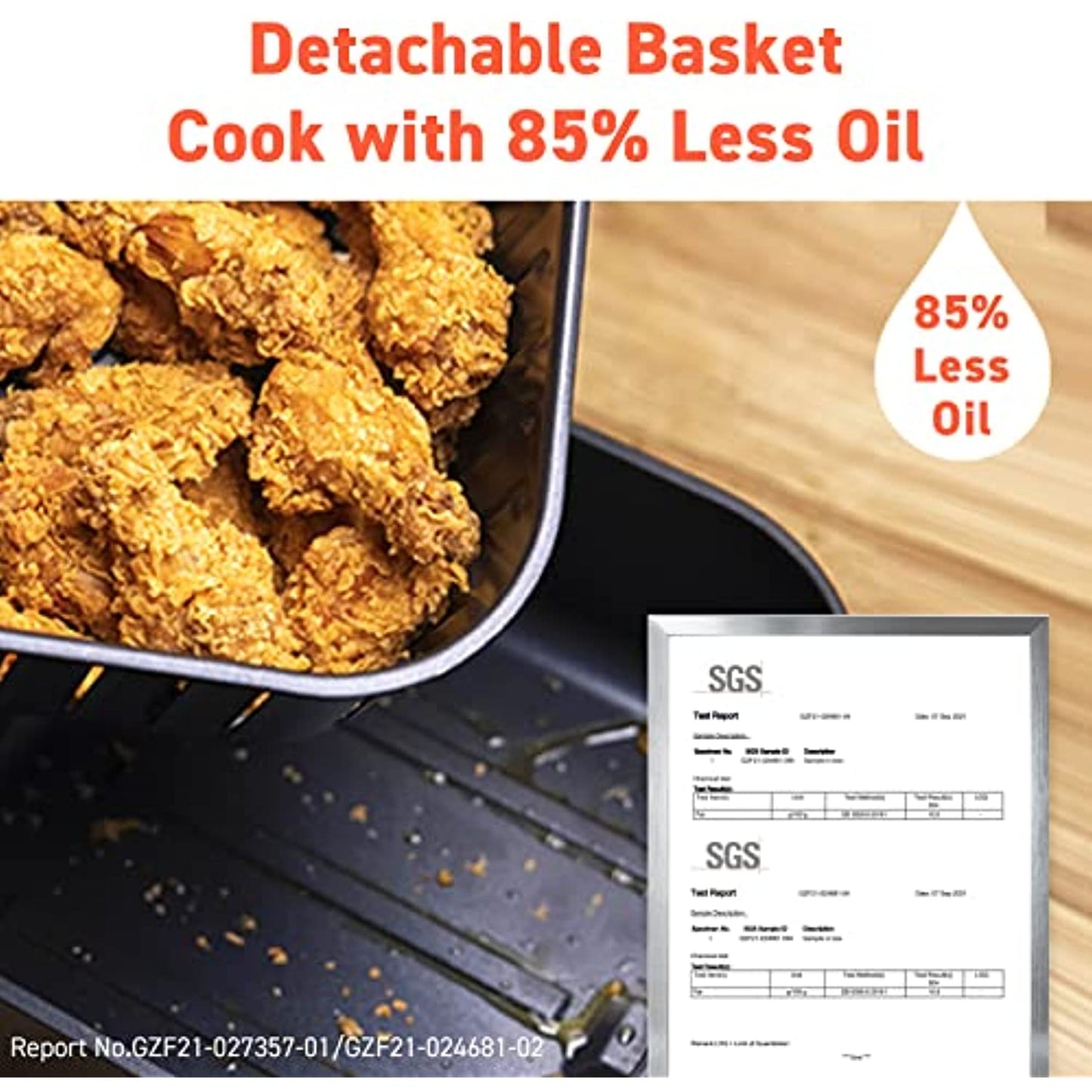 COSORI Air Fryer Oven Combo 5.8QT Max Xl Large Cooker Black