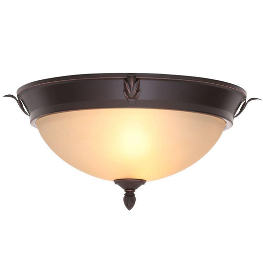 Hampton Bay 2-Light Oil-Rubbed Bronze Ceiling Flushmount
