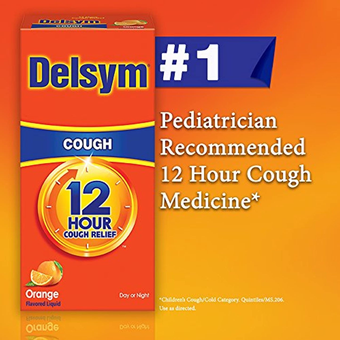 Lot of 6 Delsym Cough Suppressant Liquid Orange Flavor 3 oz each EXP 07/22