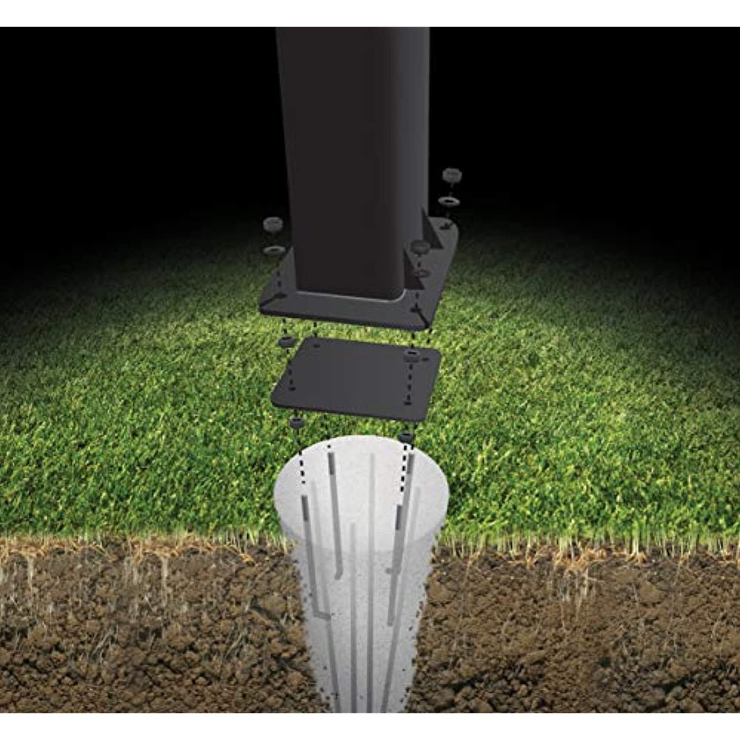 Goalrilla 9" Basketball Anchor Kit,  Installs In-Ground  (*OPEN BOX)